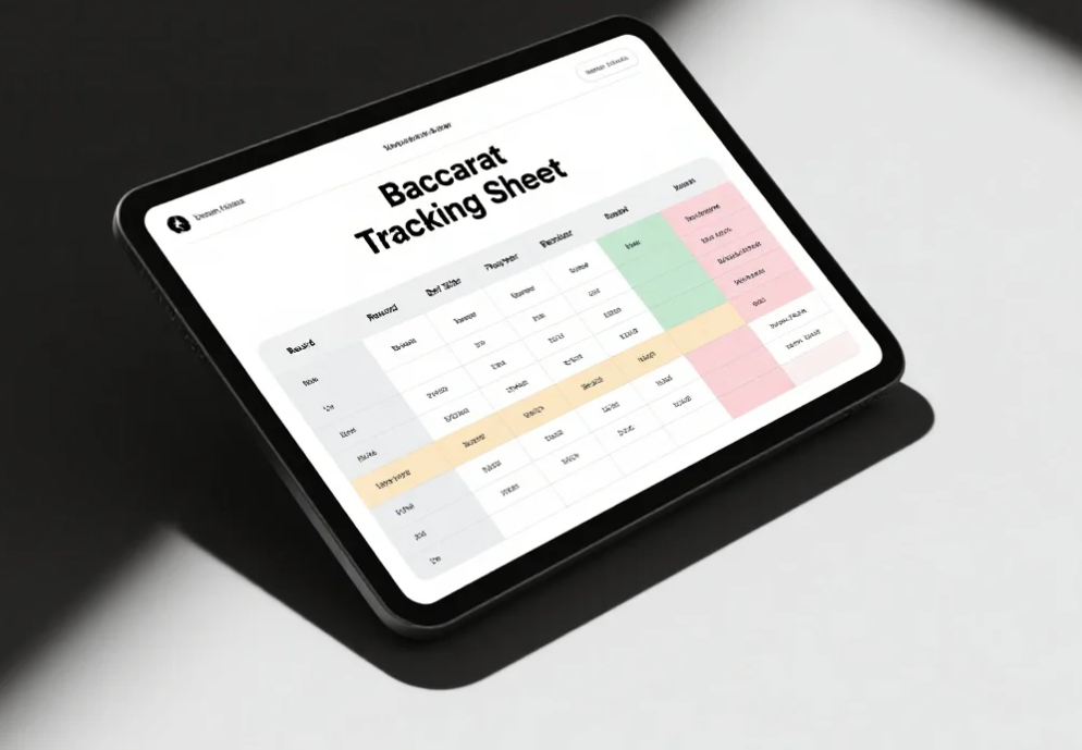 百家樂實測下注記錄表格,包括莊閒選擇與輸贏結果